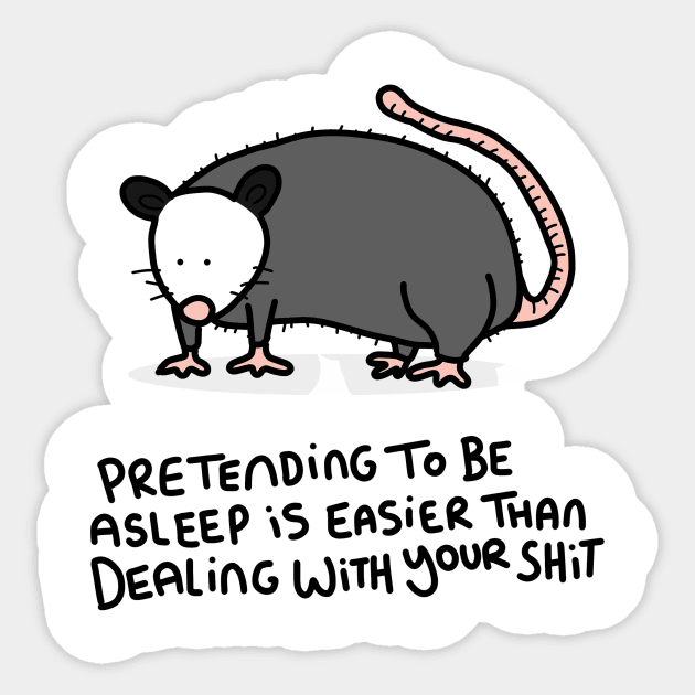 Grumpy Possum Sticker by grumpyanimals